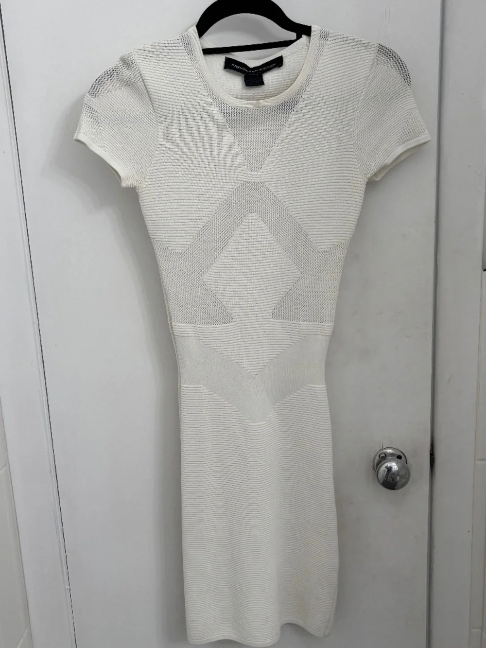 french connection silver bandage dress French Connection Women's Metallic Bandage Bodycon Dress, Size: 6, Silver